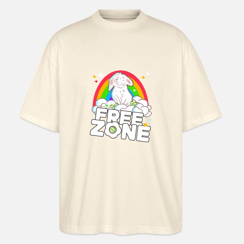 Zone Libre de Pâques - T-shirt bio Blaster 2.0 coupe oversize Stanley/Stella Unisexe - écru doux