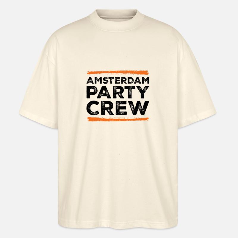 Équipe de fête d’Amsterdam - T-shirt bio Blaster 2.0 coupe oversize Stanley/Stella Unisexe - écru doux
