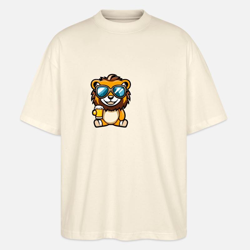 Bière de ski Löwe - T-shirt bio Blaster 2.0 coupe oversize Stanley/Stella Unisexe - écru doux