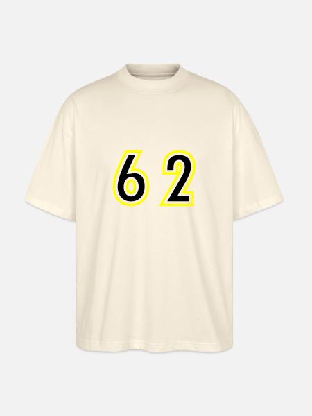62 Number College - Stanley/Stella Oversized Unisex Organic T-shirt Blaster 2.0 - soft Ecru