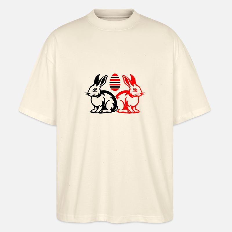 Easter Bunny Easter - Stanley/Stella Oversized Unisex Organic T-shirt Blaster 2.0 - soft Ecru