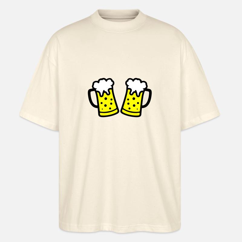 Bierkrug Bier Symbol - Stanley/Stella Oversized Unisex Bio T-Shirt Blaster 2.0 - Natur