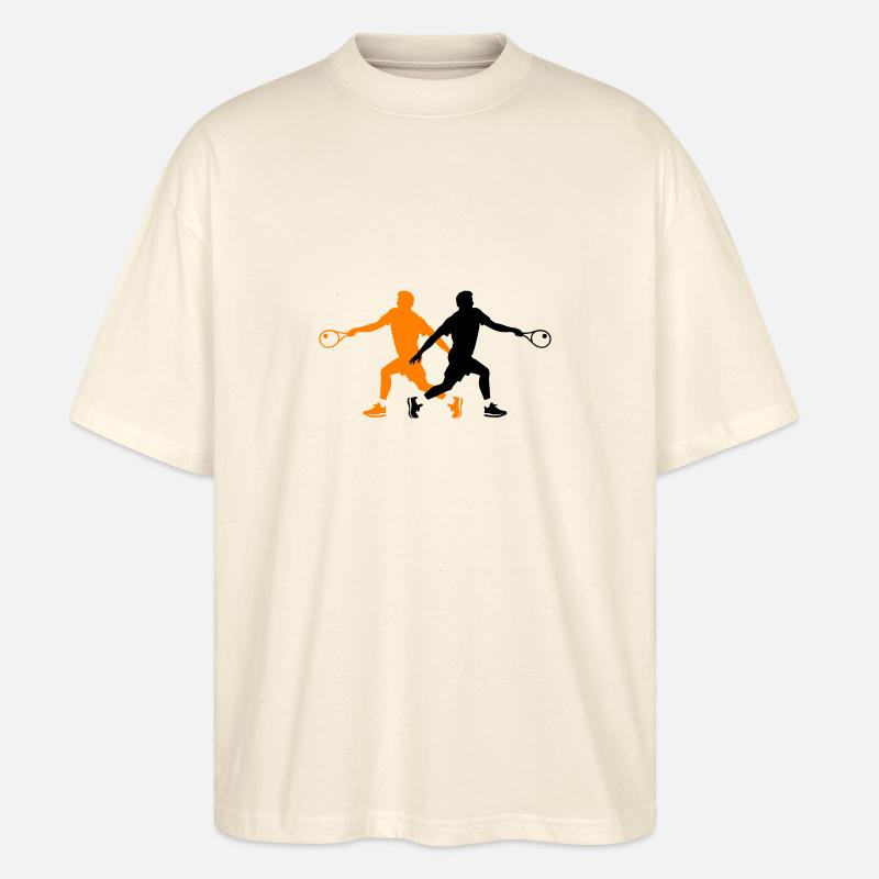 Tennis Spieler Silhouette - Stanley/Stella Oversized Unisex Bio T-Shirt Blaster 2.0 - Natur