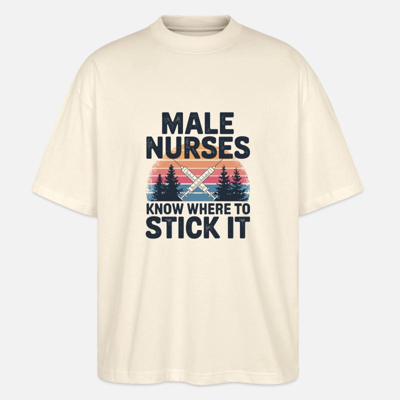 Stolz auf den Pflegeberuf - Stanley/Stella Oversized Unisex Bio T-Shirt Blaster 2.0 - Natur