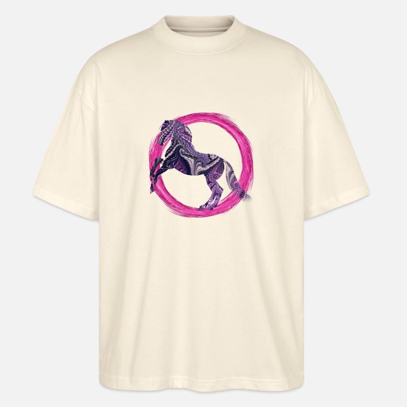 pferd e 75 - Stanley/Stella Oversized Unisex Bio T-Shirt Blaster 2.0 - Natur