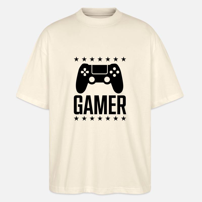 gamer spiel controller - Stanley/Stella Oversized Unisex Bio T-Shirt Blaster 2.0 - Natur