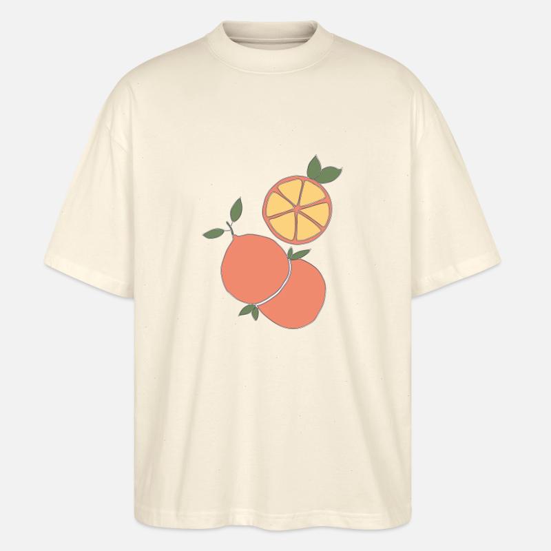 orangen grapefruit - Stanley/Stella Oversized Unisex Bio T-Shirt Blaster 2.0 - Natur