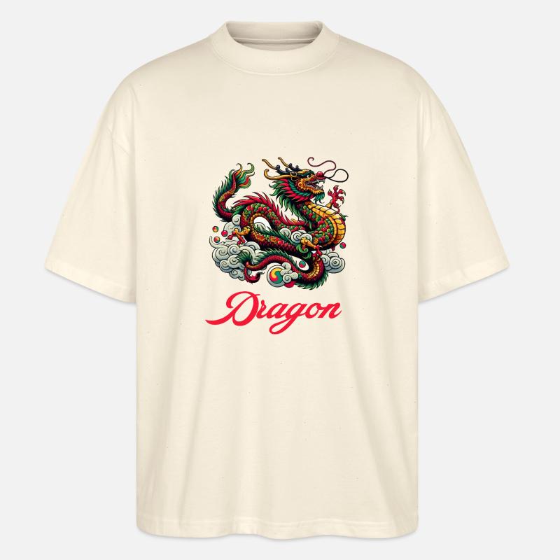 dragon china - Stanley/Stella Oversized Unisex Bio T-Shirt Blaster 2.0 - Natur