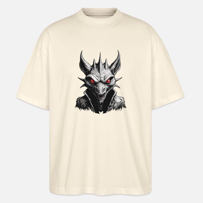 Chupacabra / Créature suceuse / Monstre /Espagne - T-shirt bio Blaster 2.0 coupe oversize Stanley/Stella Unisexe - écru doux