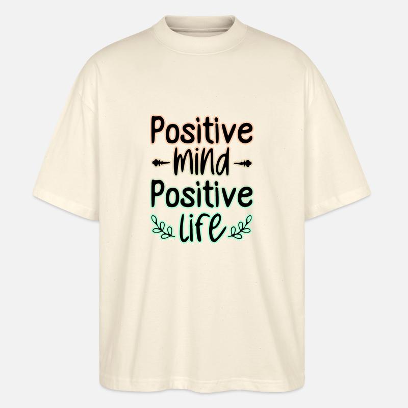 Positiver Geist 🍀 - Stanley/Stella Oversized Unisex Bio T-Shirt Blaster 2.0 - Natur
