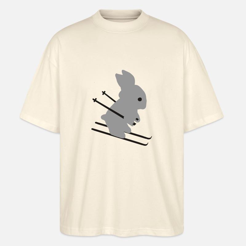 Ski Hase - Skihase - Stanley/Stella Oversized Unisex Bio T-Shirt Blaster 2.0 - Natur