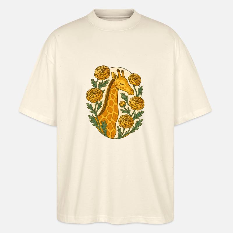 Retro Giraffe - Stanley/Stella Oversized Unisex Bio T-Shirt Blaster 2.0 - Natur