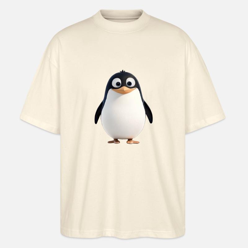 Der Pinguin, ein Frackträger - Stanley/Stella Oversized Unisex Bio T-Shirt Blaster 2.0 - Natur