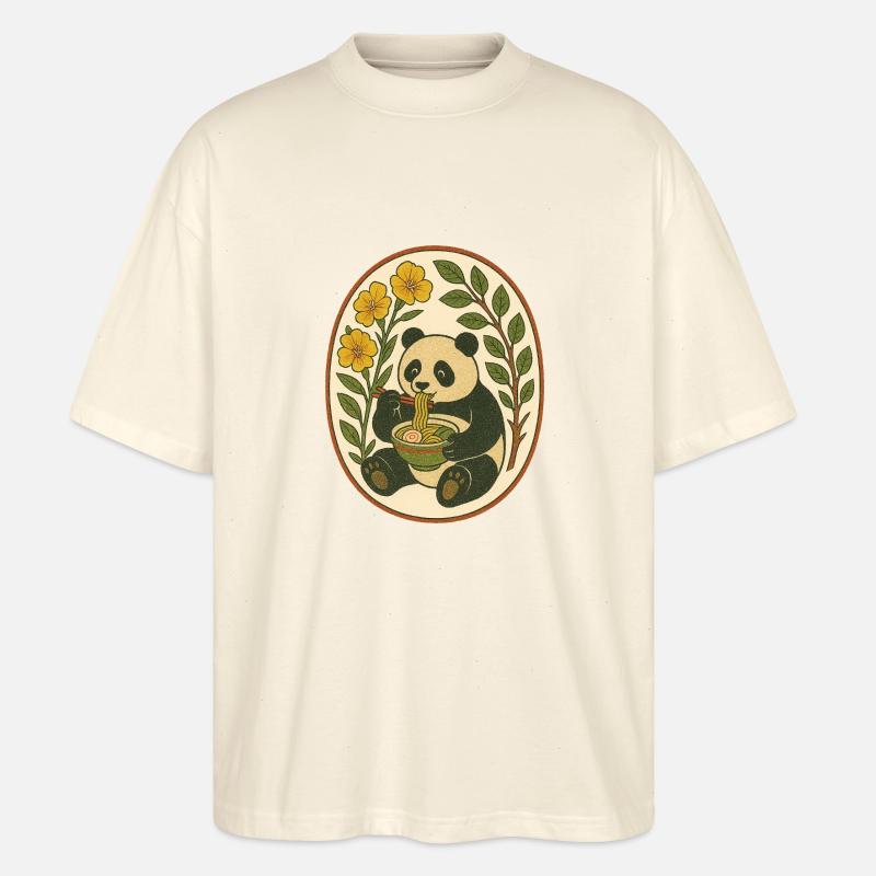 Ramen Panda - Stanley/Stella Oversized Unisex Bio T-Shirt Blaster 2.0 - Natur