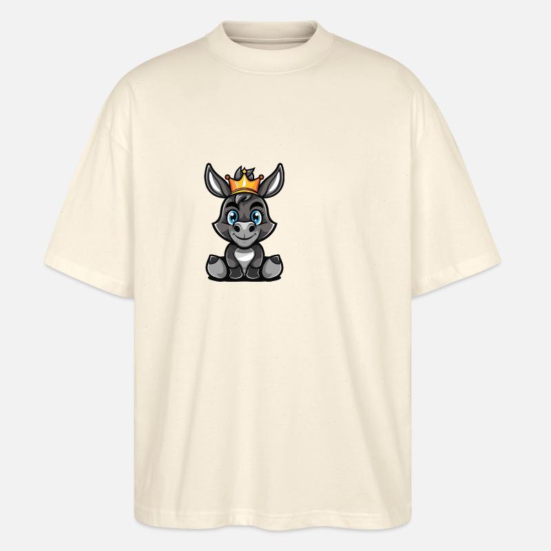Esel Comic Krone - Stanley/Stella Oversized Unisex Bio T-Shirt Blaster 2.0 - Natur