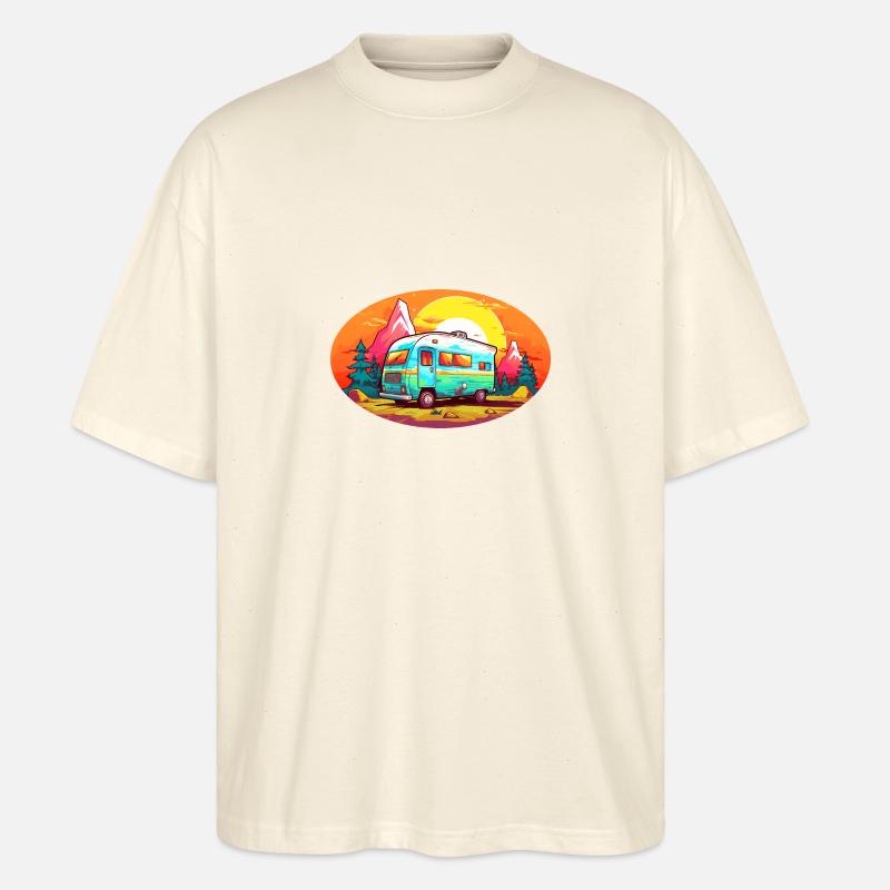 Sommer-Camping - Stanley/Stella Oversized Unisex Bio T-Shirt Blaster 2.0 - Natur