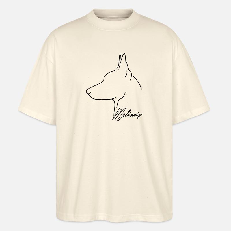 Belgian MALINOIS Chien chien Wilsigns - T-shirt bio Blaster 2.0 coupe oversize Stanley/Stella Unisexe - écru doux