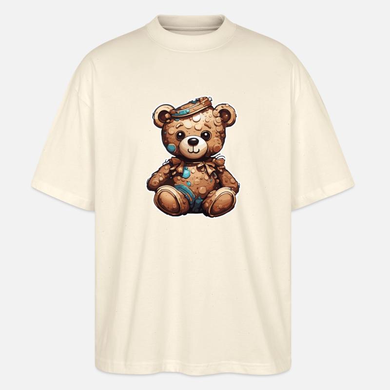 Teddybär / Kuscheltier / Stofftier / Geschenkidee - Stanley/Stella Oversized Unisex Bio T-Shirt Blaster 2.0 - Natur