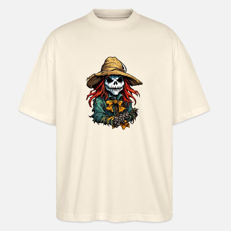 Vogelscheuche / Erntehelfer / Maisfeld / Feld - Stanley/Stella Oversized Unisex Bio T-Shirt Blaster 2.0 - Natur