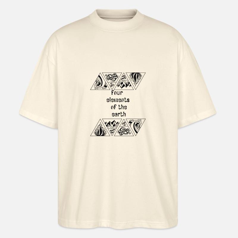 4 Elemente der Erde - Stanley/Stella Oversized Unisex Bio T-Shirt Blaster 2.0 - Natur