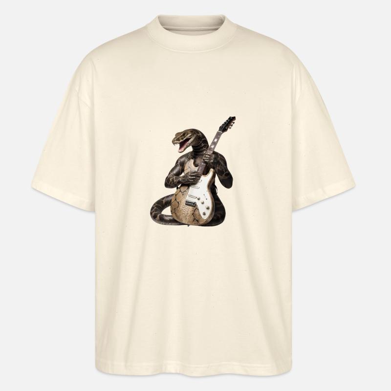 Schlangen-Gitarre - Stanley/Stella Oversized Unisex Bio T-Shirt Blaster 2.0 - Natur