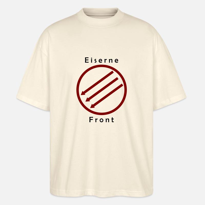 Eiserne Front - Drei Pfeile - Stanley/Stella Oversized Unisex Bio T-Shirt Blaster 2.0 - Natur