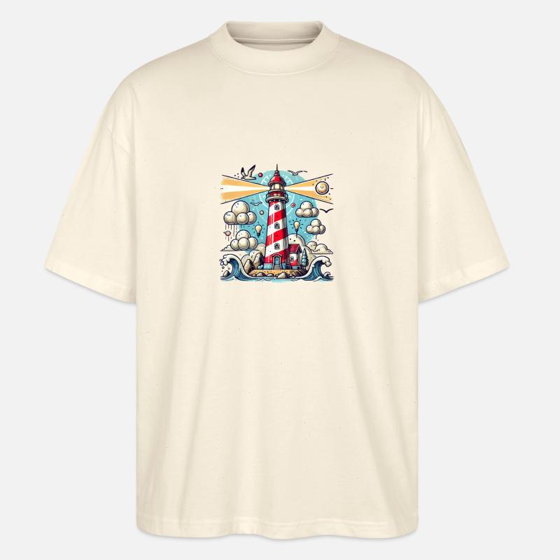 Lighthouse Leuchtturm - Stanley/Stella Oversized Unisex Bio T-Shirt Blaster 2.0 - Natur
