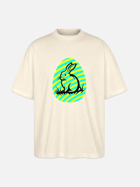 Bunny Easter Icon - Stanley/Stella Oversized Unisex Organic T-shirt Blaster 2.0 - soft Ecru