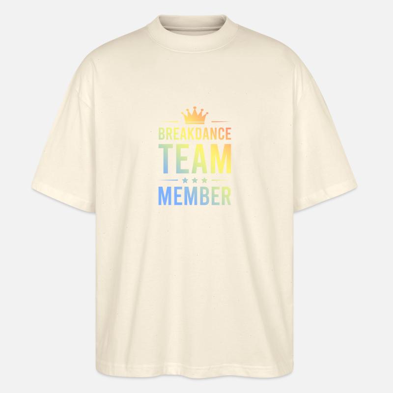 Breakdance Team Bunt - Stanley/Stella Oversized Unisex Bio T-Shirt Blaster 2.0 - Natur