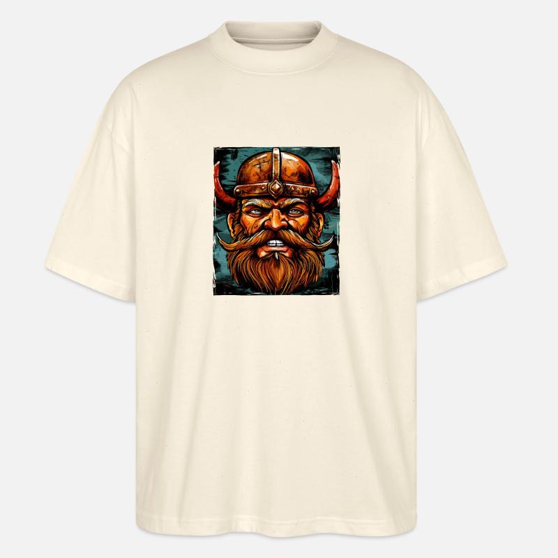 Wikinger Krieger Valhalla Odin - Stanley/Stella Oversized Unisex Bio T-Shirt Blaster 2.0 - Natur