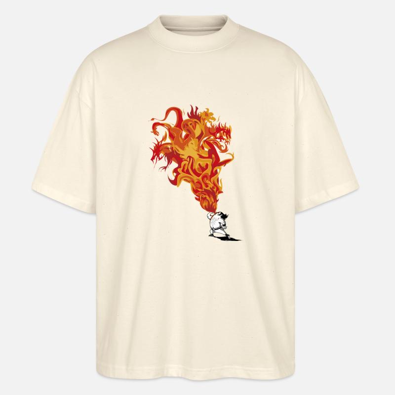 Feuerschlucker - Stanley/Stella Oversized Unisex Bio T-Shirt Blaster 2.0 - Natur