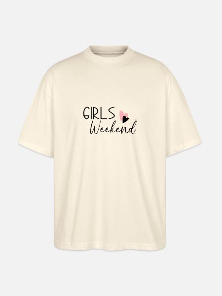 Week-end des filles - T-shirt bio Blaster 2.0 coupe oversize Stanley/Stella Unisexe - écru doux