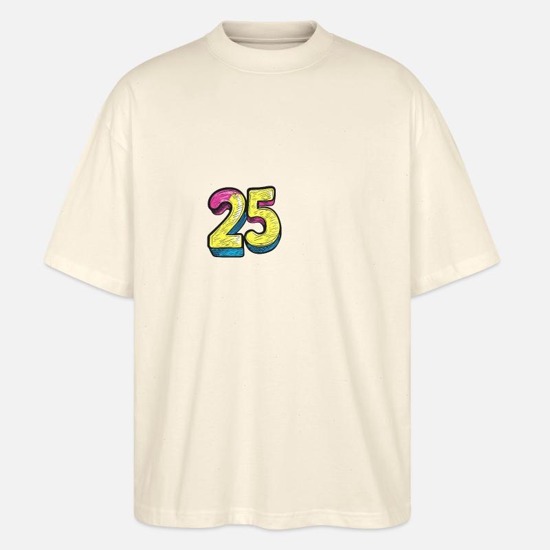 25 Symbole numérique - T-shirt bio Blaster 2.0 coupe oversize Stanley/Stella Unisexe - écru doux