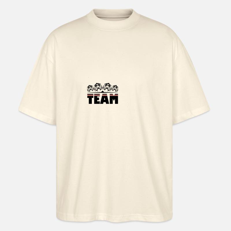 Affe Bier Team Drinking - Stanley/Stella Oversized Unisex Bio T-Shirt Blaster 2.0 - Natur