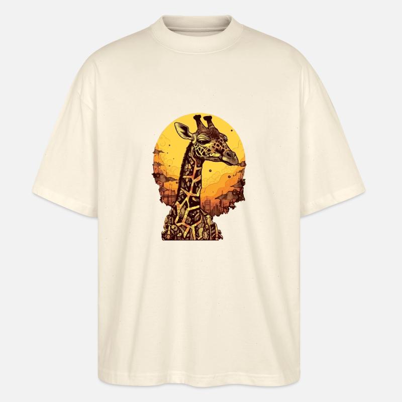 Doudou die Giraffe - Stanley/Stella Oversized Unisex Bio T-Shirt Blaster 2.0 - Natur