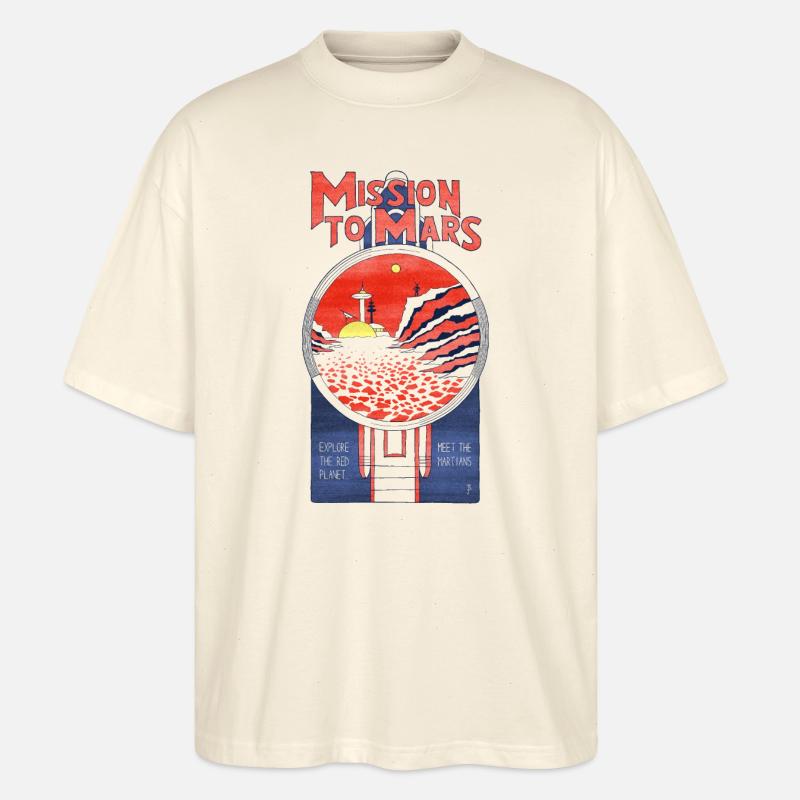 Mission zum Mars - Stanley/Stella Oversized Unisex Bio T-Shirt Blaster 2.0 - Natur