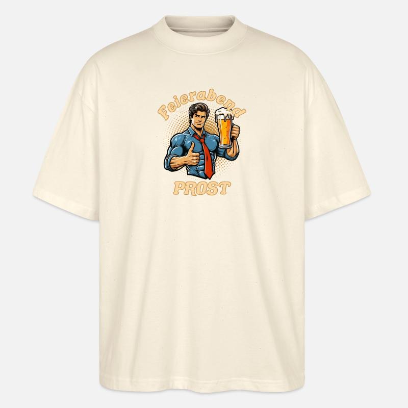 Feierabend Prost - Stanley/Stella Oversized Unisex Bio T-Shirt Blaster 2.0 - Natur