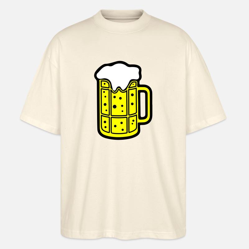Bierkrug Bier Symbol Prost - Stanley/Stella Oversized Unisex Bio T-Shirt Blaster 2.0 - Natur