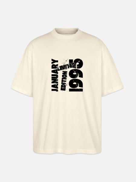 JANUARY 1995 LIMITED EDITION - Stanley/Stella Oversized Unisex Organic T-shirt Blaster 2.0 - soft Ecru