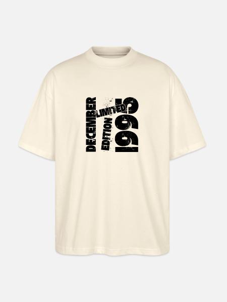 DECEMBER 1995 LIMITED EDITION - Stanley/Stella Oversized Unisex Organic T-shirt Blaster 2.0 - soft Ecru