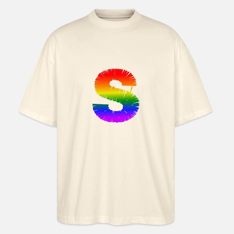 Regenbogen-S - Stanley/Stella Oversized Unisex Bio T-Shirt Blaster 2.0 - Natur