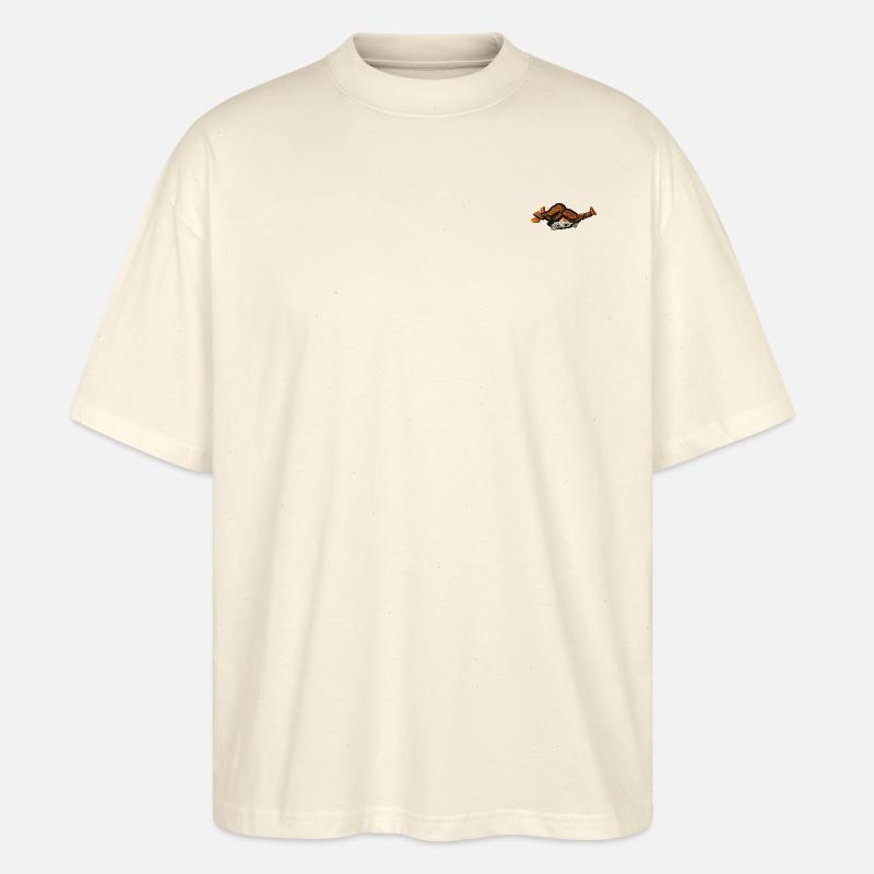 Pippi Langstrumpf Auf Der Lauer Stick - Stanley/Stella Oversized Unisex Bio T-Shirt Blaster 2.0 - Natur