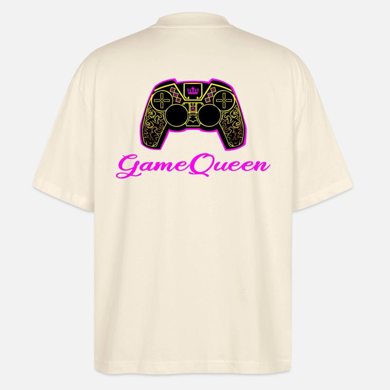 Game Queen zocken Controller - Stanley/Stella Oversized Unisex Bio T-Shirt Blaster 2.0 - Natur