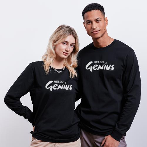 Hello Genius (blanco) - Camiseta de manga larga ecológica unisex Stanley/Stella SHIFTS DRY