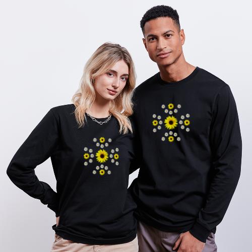 gelbe Sonnenblumen und Margeriten Blüte blumig - Stanley/Stella Unisex Bio-Langarmshirt SHIFTS DRY