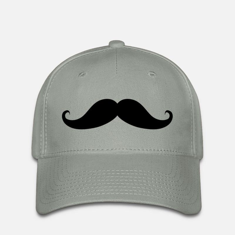 mustache - Flexfit Cap - green-grey