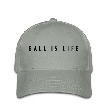 ball is life - basket-ball slogan - Casquette Flexfit - gris vert - Devant