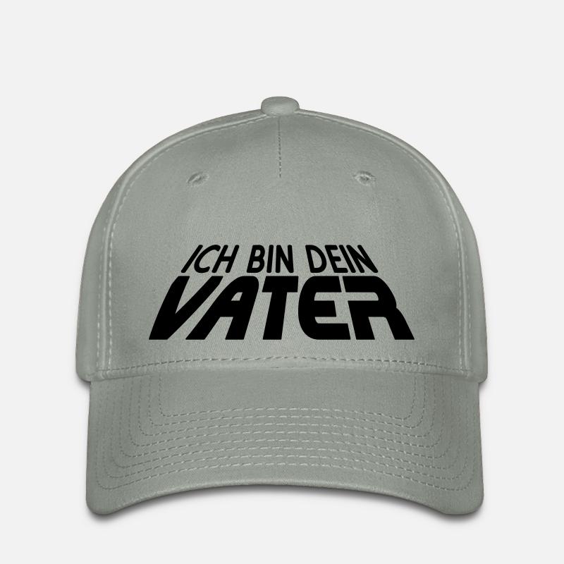 Ich bin dein VATER 3D (1c) - Flexfit Cap - green-grey