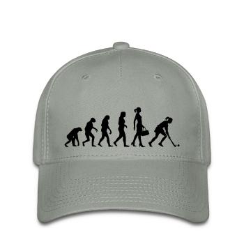 Evolution Hockey Frauen Hockeyspielerin - Flexfit Cap - Grüngrau - Vorne