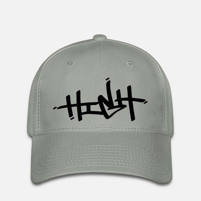 high - Flexfit Cap - Grüngrau